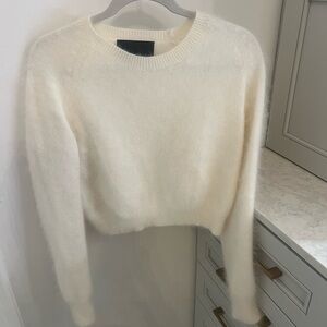 Cropped cream angora sweater. Picture doesn’t do it justice
